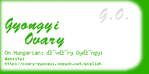 gyongyi ovary business card